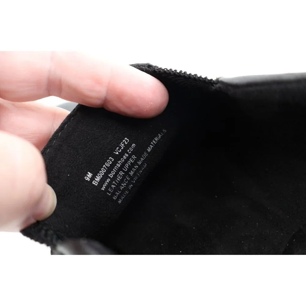 Born Mitchell Loafer Slip On Black Leather Flat Shoes Comfy Men Size 9